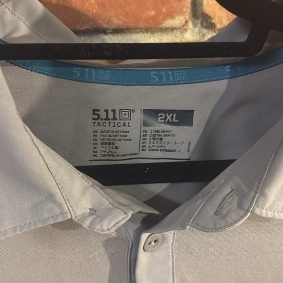 5.11 Tactical FLEX SHORT SLEEVE POLO, Titan Grey, 2XL - Picture 2 of 8